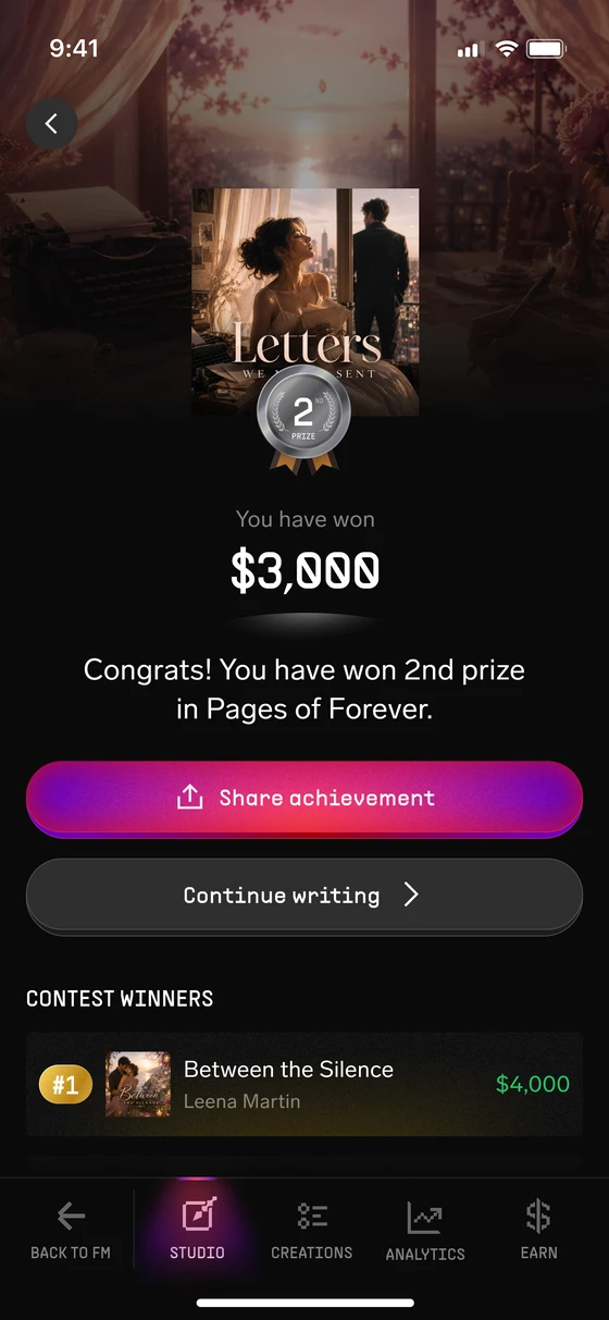 2nd prize celebration